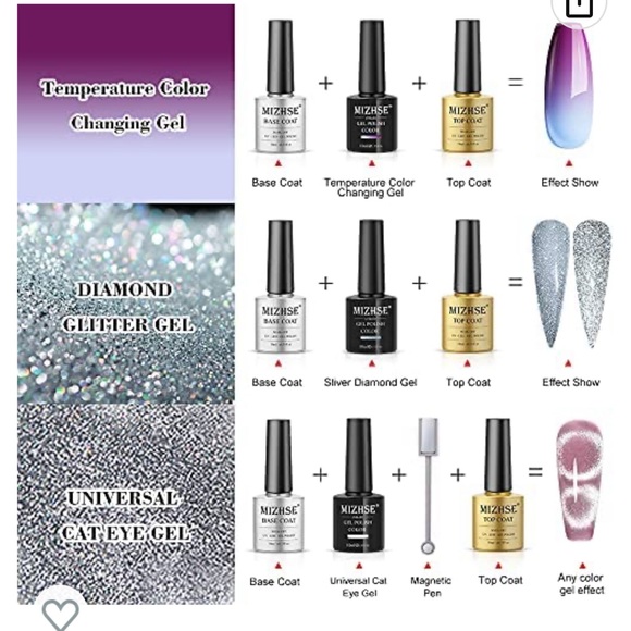 Mizhse Gel Color- Cat Eye and Diamond Reflect Set - Picture 10 of 10